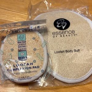 Loofah Body Buff & Loofah Complexion Pad - Natural one for face one for body